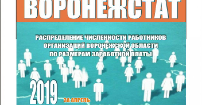 Опубликован статистический бюллетень «Распределение численности работников организаций Воронежской области по размерам заработной платы за апрель 2019 года»